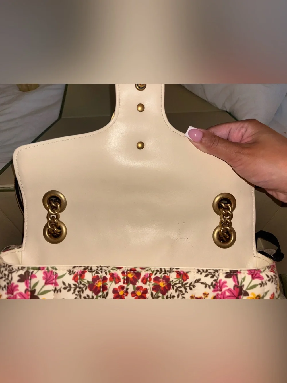 Gucci Marmont Floral Flap Bag